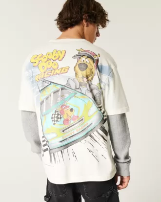 Boxy Scooby Doo Racing Graphic Tee,Boxy Scooby Doo Racing Graphic Tee