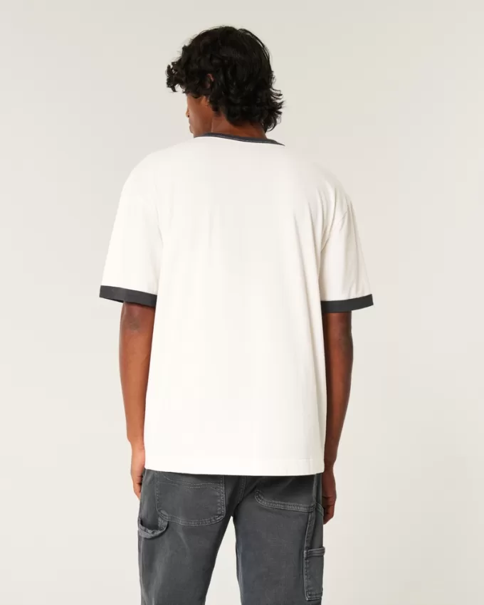 Boxy Shelby Graphic Ringer Tee,Boxy Shelby Graphic Ringer Tee