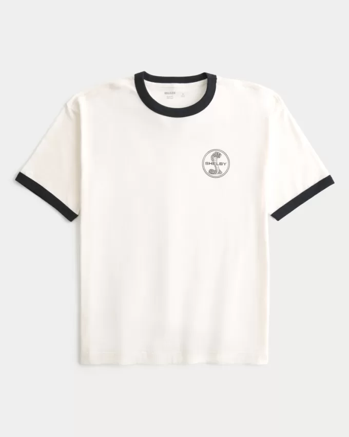 Boxy Shelby Graphic Ringer Tee,Boxy Shelby Graphic Ringer Tee