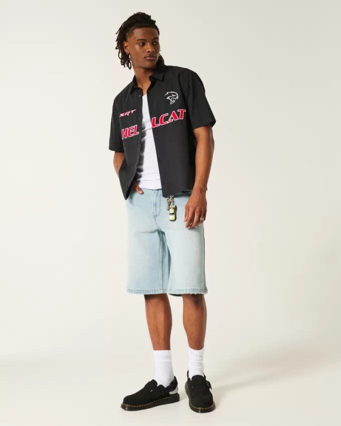 Boxy Short-Sleeve Dodge Hellcat Graphic Shirt,Boxy Short-Sleeve Dodge Hellcat Graphic Shirt