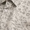 Boxy Short-Sleeve Leopard Print Poplin Shirt,Boxy Short-Sleeve Leopard Print Poplin Shirt