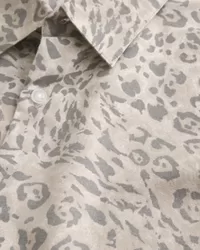 Boxy Short-Sleeve Leopard Print Poplin Shirt,Boxy Short-Sleeve Leopard Print Poplin Shirt