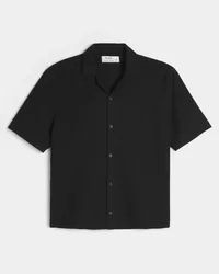 Boxy Short-Sleeve Linen-Blend Shirt,Boxy Short-Sleeve Linen-Blend Shirt