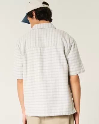 Boxy Short-Sleeve Plaid Shirt,Boxy Short-Sleeve Plaid Shirt