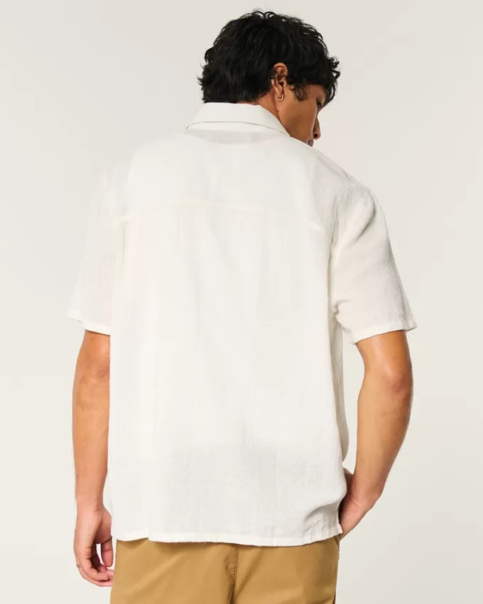 Boxy Short-Sleeve Shirt,Boxy Short-Sleeve Shirt