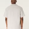 Boxy Short-Sleeve Textured Shirt,Boxy Short-Sleeve Textured Shirt