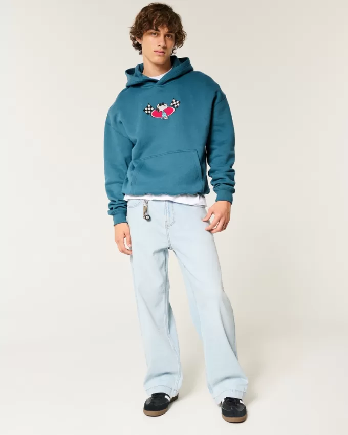 Boxy Snoopy Graphic Hoodie,Boxy Snoopy Graphic Hoodie