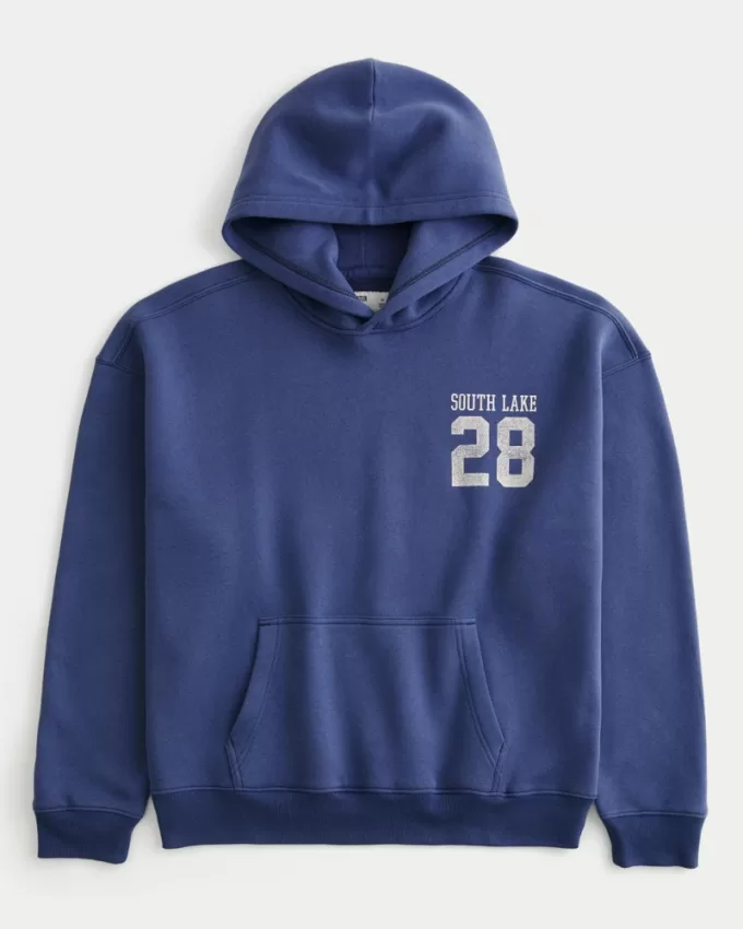 Boxy South Lake Graphic Hoodie,Boxy South Lake Graphic Hoodie