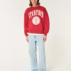 Boxy Stanford University Graphic Crew Sweatshirt,Boxy Stanford University Graphic Crew Sweatshirt