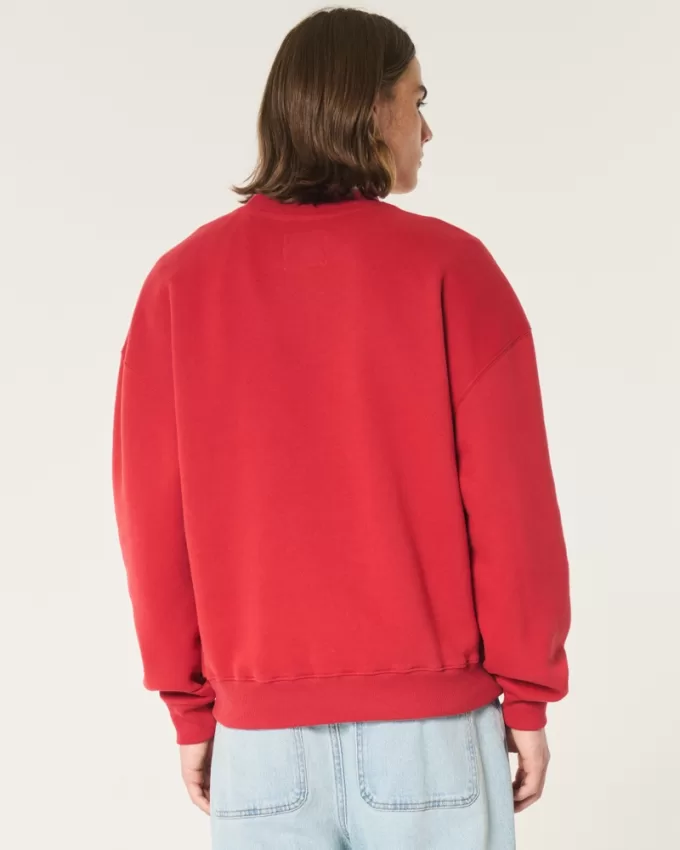 Boxy Stanford University Graphic Crew Sweatshirt,Boxy Stanford University Graphic Crew Sweatshirt