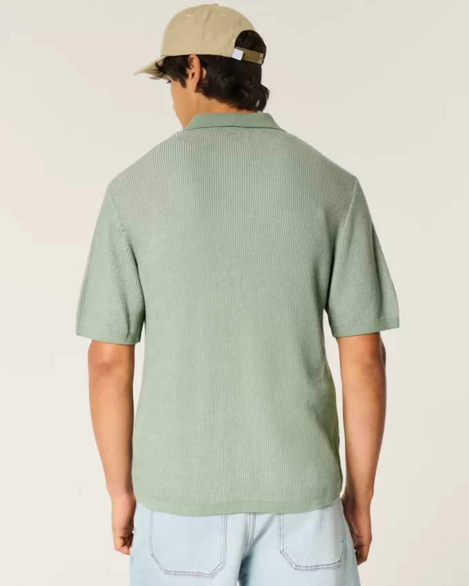 Boxy Sweater Polo,Boxy Sweater Polo