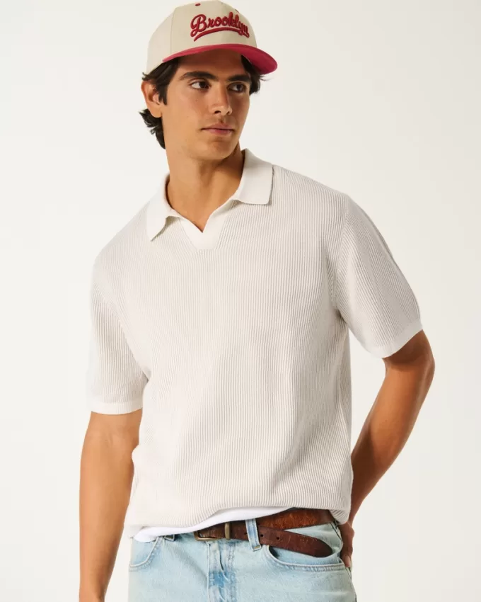 Boxy Sweater Polo,Boxy Sweater Polo