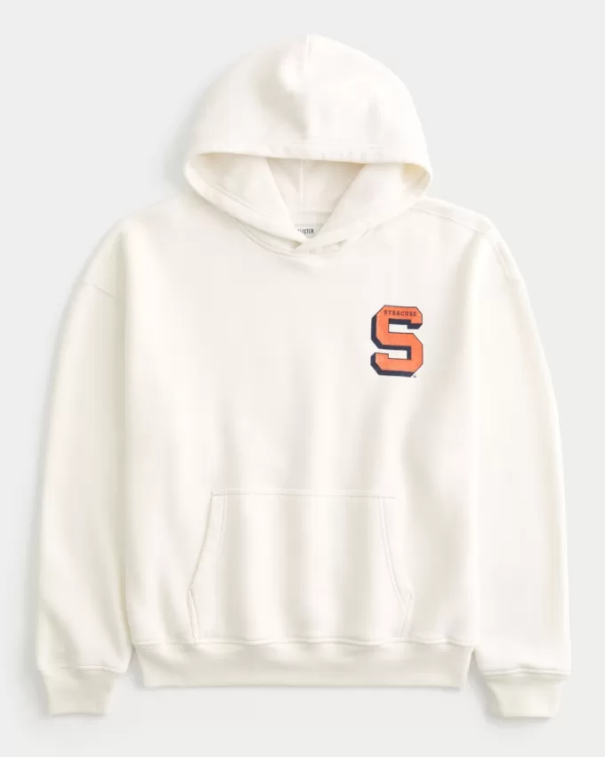 Boxy Syracuse Basketball Graphic Hoodie,Boxy Syracuse Basketball Graphic Hoodie