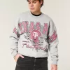 Boxy Texas A&M University Graphic Crew Sweatshirt,Boxy Texas A&M University Graphic Crew Sweatshirt