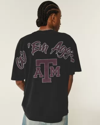 Boxy Texas A&M University Graphic Tee,Boxy Texas A&M University Graphic Tee