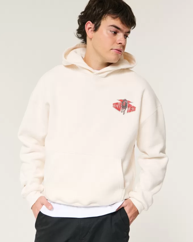 Boxy Texas Tech Graphic Hoodie,Boxy Texas Tech Graphic Hoodie