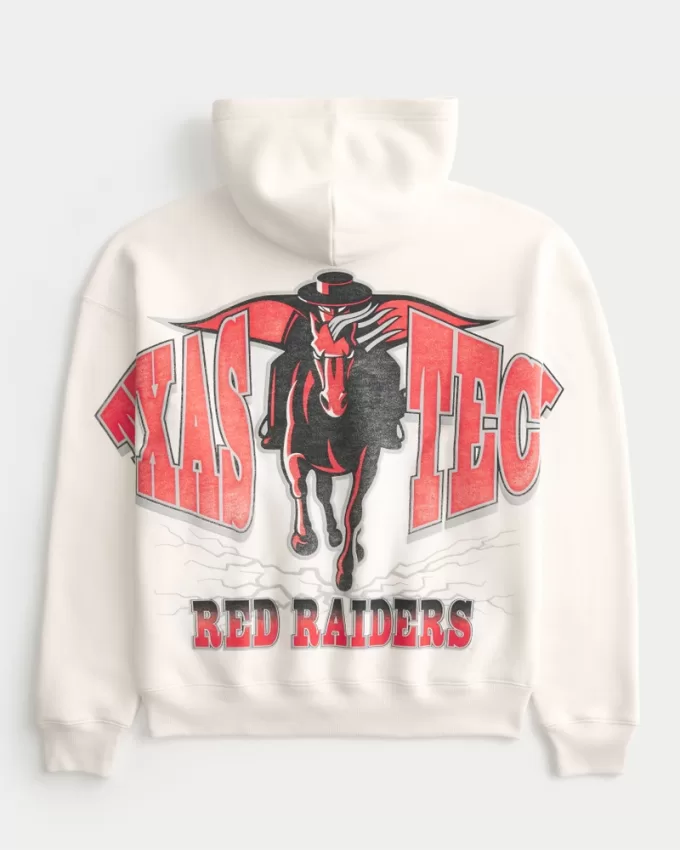 Boxy Texas Tech Graphic Hoodie,Boxy Texas Tech Graphic Hoodie