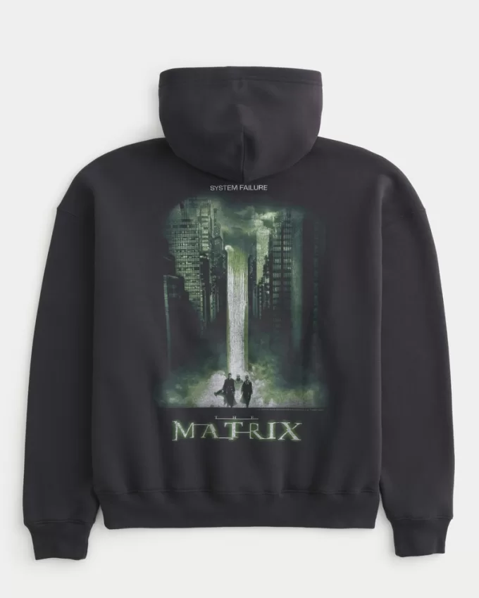 Boxy The Matrix Graphic Hoodie,Boxy The Matrix Graphic Hoodie