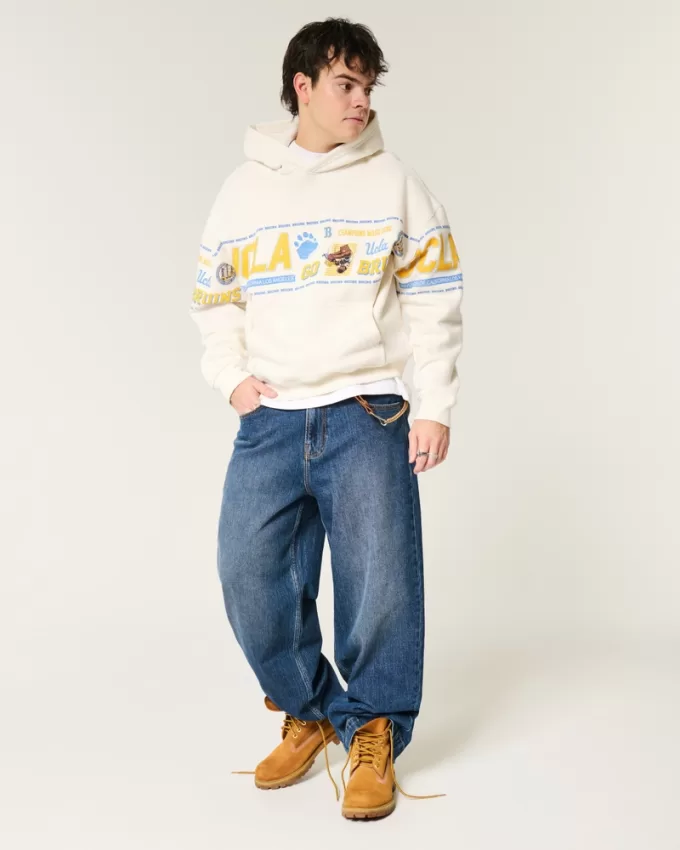 Boxy UCLA Graphic Hoodie,Boxy UCLA Graphic Hoodie