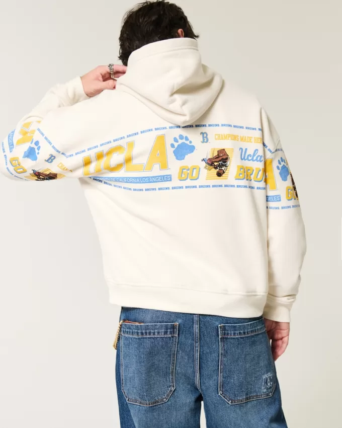 Boxy UCLA Graphic Hoodie,Boxy UCLA Graphic Hoodie