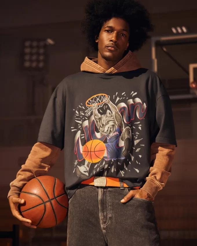 Boxy UConn Graphic Tee,Boxy UConn Graphic Tee