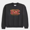 Boxy USC Athletics Graphic Crew Sweatshirt,Boxy USC Athletics Graphic Crew Sweatshirt