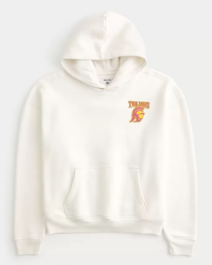 Boxy USC Trojans Graphic Hoodie,Boxy USC Trojans Graphic Hoodie