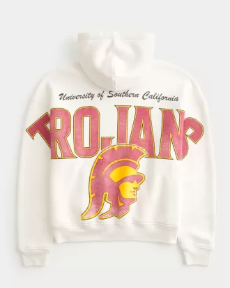 Boxy USC Trojans Graphic Hoodie,Boxy USC Trojans Graphic Hoodie