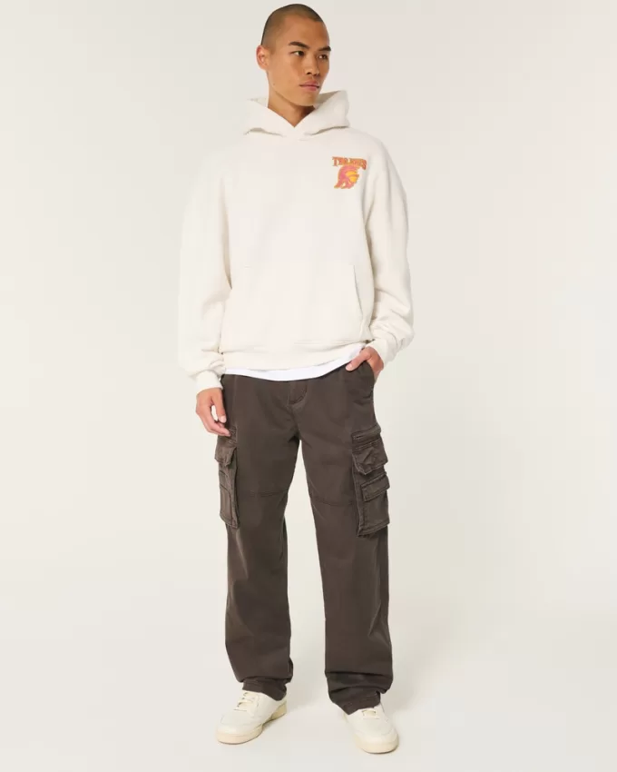 Boxy USC Trojans Graphic Hoodie,Boxy USC Trojans Graphic Hoodie