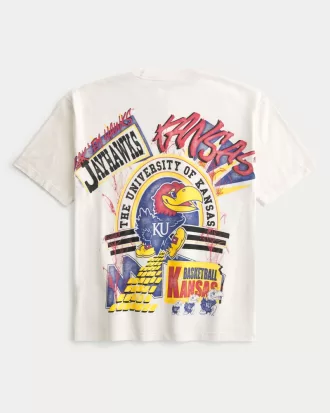 Boxy University of Kansas Jayhawks Graphic Tee,Boxy University of Kansas Jayhawks Graphic Tee