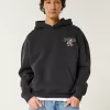 Boxy University of Miami Graphic Hoodie,Boxy University of Miami Graphic Hoodie