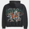 Boxy University of Miami Graphic Hoodie,Boxy University of Miami Graphic Hoodie