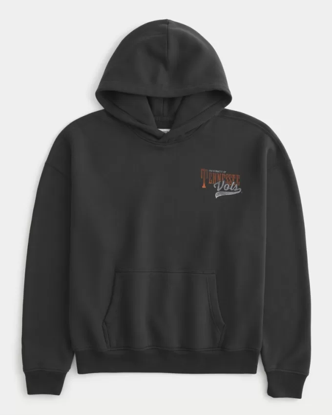Boxy University of Tennessee Vols Graphic Hoodie,Boxy University of Tennessee Vols Graphic Hoodie