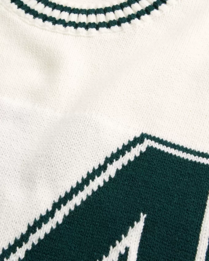 Boxy Varsity Crew Sweater,Boxy Varsity Crew Sweater