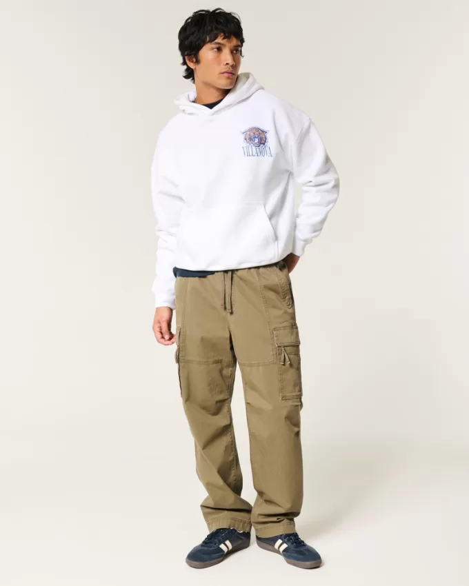 Boxy Villanova University Wildcats Graphic Hoodie,Boxy Villanova University Wildcats Graphic Hoodie