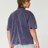 Boxy Washed Crop Polo,Boxy Washed Crop Polo