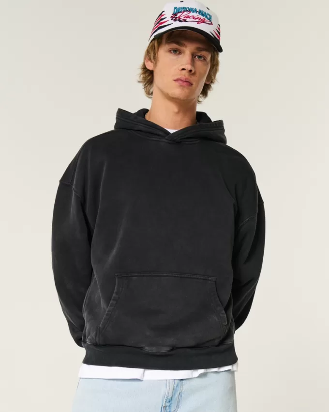 Boxy Washed Hoodie,Boxy Washed Hoodie