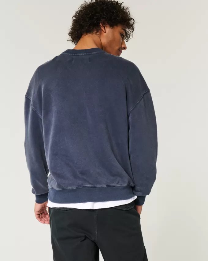 Boxy Washed Logo Crew Sweatshirt,Boxy Washed Logo Crew Sweatshirt Boxy Washed Logo Crew Sweatshirt,Boxy Washed Logo Crew Sweatshirt