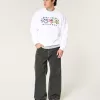 Boxy West Coast Marathon Graphic Crew Sweatshirt,Boxy West Coast Marathon Graphic Crew Sweatshirt
