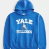 Boxy Yale Bulldogs Graphic Hoodie,Boxy Yale Bulldogs Graphic Hoodie