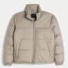 Boxy Zip-Up Puffer Jacket,Boxy Zip-Up Puffer Jacket