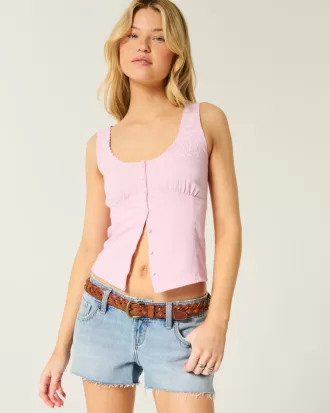 Button-Through Top,Button-Through Top