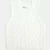 Cable-Knit Crew Sweater Vest,Cable-Knit Crew Sweater Vest