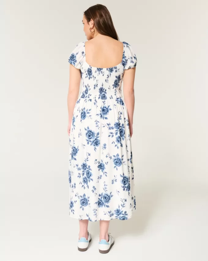 Cinch Bust Drop-Waist Maxi Dress,Cinch Bust Drop-Waist Maxi Dress