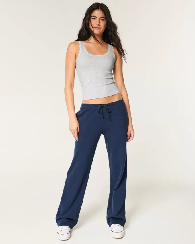 Cotton Blend Lace-Trim Scoop Cami,Cotton Blend Lace-Trim Scoop Cami