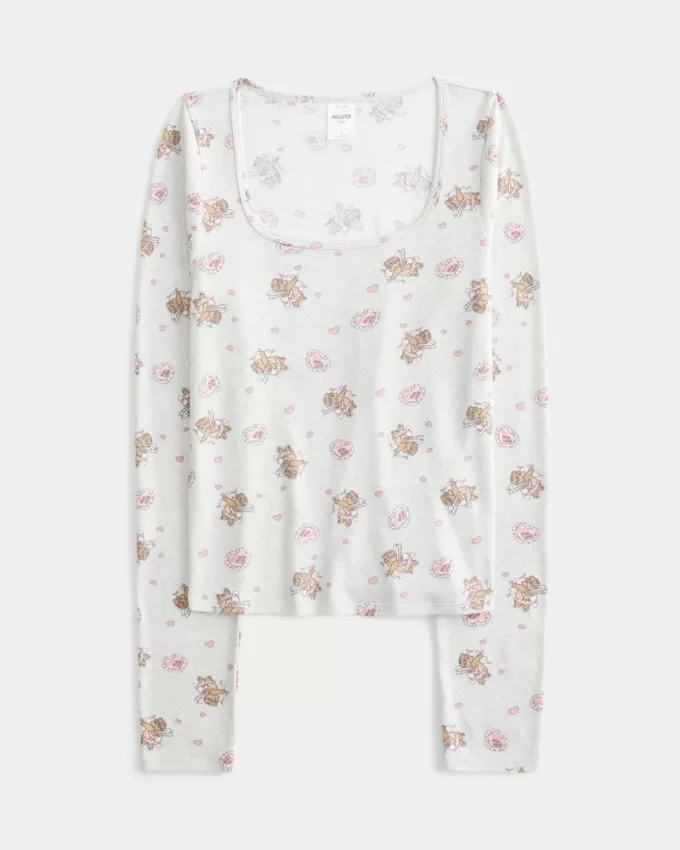 Cozy Bear Pattern Pajama Top,Cozy Bear Pattern Pajama Top Cozy Bear Pattern Pajama Top,Cozy Bear Pattern Pajama Top