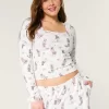 Cozy Bear Pattern Pajama Top,Cozy Bear Pattern Pajama Top