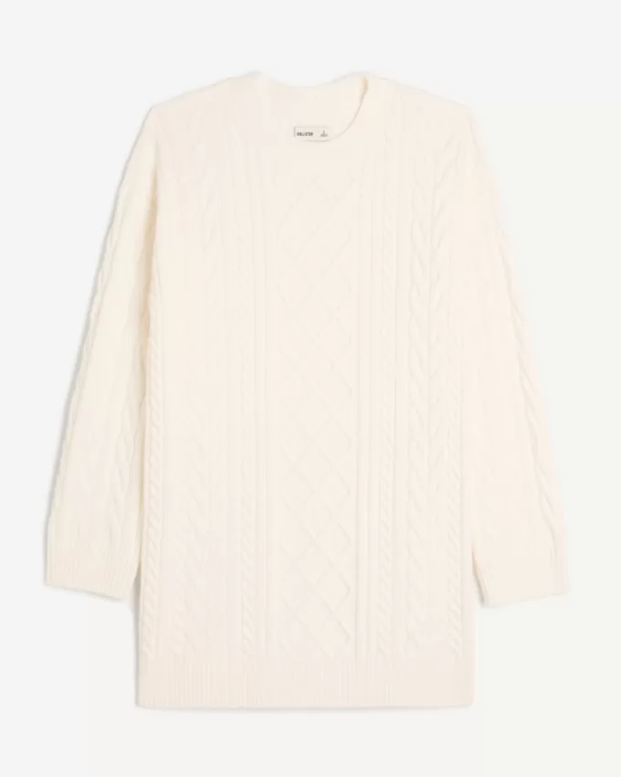 Cozy Cable-Knit Sweater Dress,Cozy Cable-Knit Sweater Dress