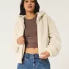 Cozy Faux Fur Zip-Up Hoodie,Cozy Faux Fur Zip-Up Hoodie