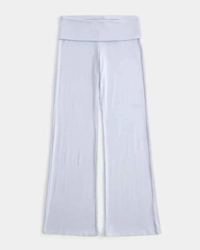 Cozy Knit Foldover Waist Sleep Pants,Cozy Knit Foldover Waist Sleep Pants